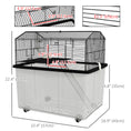 Load image into Gallery viewer, Hamster Cage with Accessories, Portable Gerbil Habitat for Dwarf Hamster and Syrian Hamster with Detachable Bottom, Ramp, Platform, Food Bowl, Water Bottle, 22" x 17" x 22"

