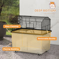 Load image into Gallery viewer, PawHut Hamster Cage, Gerbil Cage 2 Tier with Wheels, Deep Bottom, Ramp, Food Dish, Water Bottle, for Dwarf Hamster, Syrian Hamster, 57 x 43 x 57cm - Black
