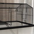 Load image into Gallery viewer, PawHut Hamster Cage, Gerbil Cage 2 Tier with Wheels, Deep Bottom, Ramp, Food Dish, Water Bottle, for Dwarf Hamster, Syrian Hamster, 57 x 43 x 57cm - Black
