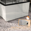 Load image into Gallery viewer, PawHut Hamster Cage, Gerbil Cage 2 Tier with Wheels, Deep Bottom, Ramp, Food Dish, Water Bottle, for Dwarf Hamster, Syrian Hamster, 57 x 43 x 57cm - Black
