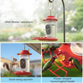 Load image into Gallery viewer, Hummingbird Ｗater Feeder with Camera, AI Identify 16000+ Birds, 2K HD Live Video, 3W Solar, Bird Feeder Camera with Arrival Alerts, Capture Live Video, Gift for Enthusiast
