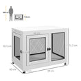 Load image into Gallery viewer, Dog Crate Furniture End Table w/ Soft Washable Cushion, Two Doors, Indoor Pet Kennel for Small Medium Large Dogs w/ Wire Mesh, White
