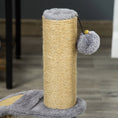 Load image into Gallery viewer, Cat Tree, 17" Small Cat Tower with Jute Scratching Post, Kitten Climbing Activity Centre with Curved Scratching Board, Dangling Ball with Bell, Grey
