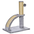 Load image into Gallery viewer, Cat Tree, 17" Small Cat Tower with Jute Scratching Post, Kitten Climbing Activity Centre with Curved Scratching Board, Dangling Ball with Bell, Grey
