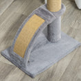 Load image into Gallery viewer, Cat Tree, 17" Small Cat Tower with Jute Scratching Post, Kitten Climbing Activity Centre with Curved Scratching Board, Dangling Ball with Bell, Grey
