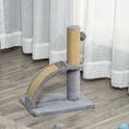 Load image into Gallery viewer, Cat Tree, 17" Small Cat Tower with Jute Scratching Post, Kitten Climbing Activity Centre with Curved Scratching Board, Dangling Ball with Bell, Grey
