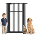 Charger l'image dans la visionneuse de la galerie, 55" Extra Tall Pet Gate for Cats and Dogs, 30-41" Wide Adjustable Pressure Mounted Baby Gate for Doorways, Hallways, Stairs, Includes 2 Extensions, No Drilling, Auto Close
