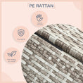 Load image into Gallery viewer, Elevated Rattan Dog House Outdoor with Canopy, Wicker Dog Bed with Water-Resistant Cushion, for Small and Medium Dogs Dark Grey
