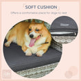 Load image into Gallery viewer, Elevated Rattan Dog House Outdoor with Canopy, Wicker Dog Bed with Water-Resistant Cushion, for Small and Medium Dogs Dark Grey
