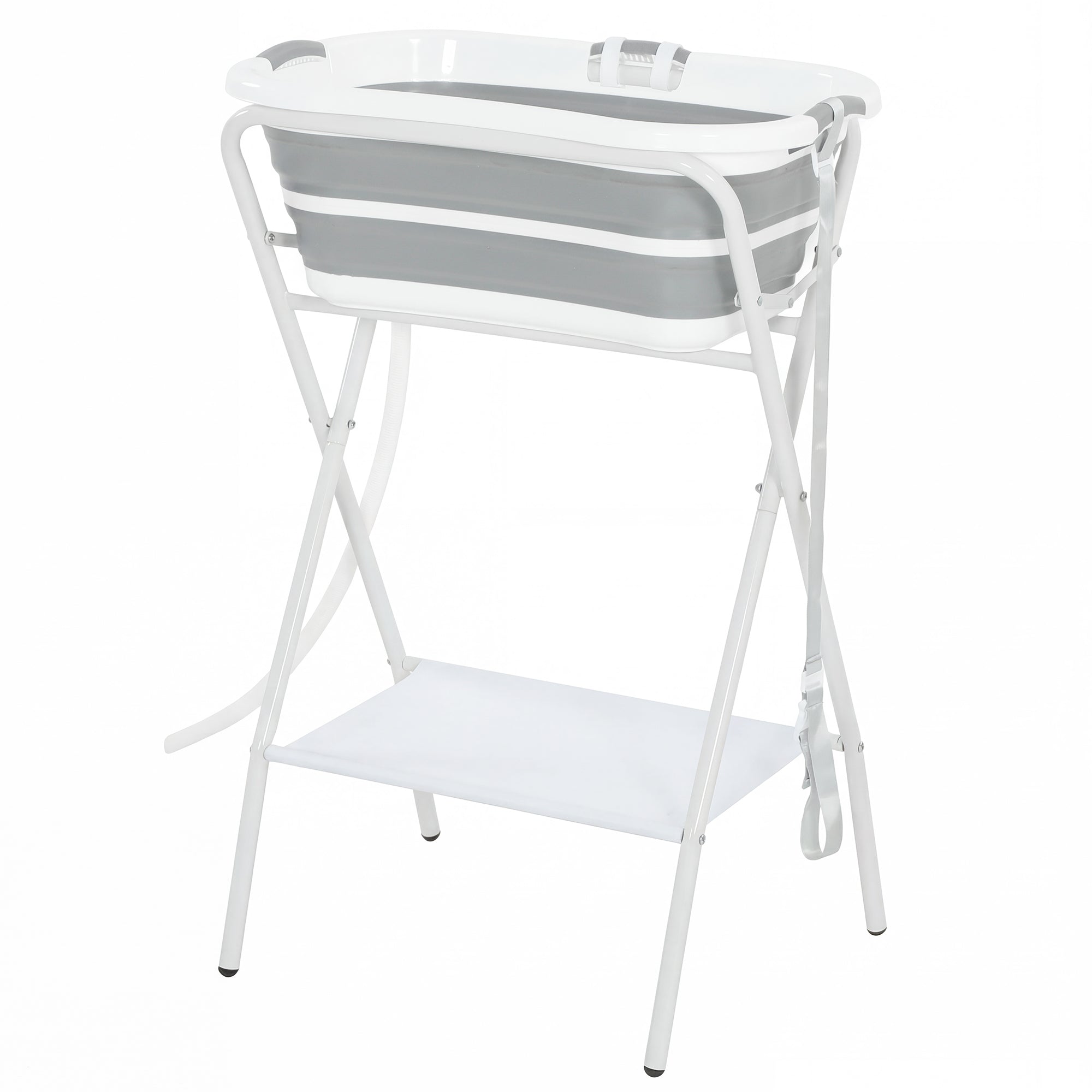2 in 1 Dog Bath Tub, Dog Washing Station for Bathing and Grooming, Elevated Shower Bath Tub, Collapsible Foldable Portable Bathtub for Small Dogs Puppy Cats Pet, Indoor and Outdoor