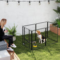 Load image into Gallery viewer, Dog Pen, 6 Panel Puppy Pen, Steel Dog Playpen, for Medium Breeds, 80cm Tall, Black
