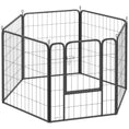 Load image into Gallery viewer, Dog Pen, 6 Panel Puppy Pen, Steel Dog Playpen, for Medium Breeds, 80cm Tall, Black
