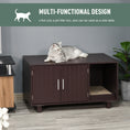 Load image into Gallery viewer, Cat Litter Box Enclosure, Hidden Litter Box Furniture, Cat House End Table Washroom with Scratching Pad, for Indoor Cats Kittens, Brown
