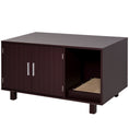 Load image into Gallery viewer, Cat Litter Box Enclosure, Hidden Litter Box Furniture, Cat House End Table Washroom with Scratching Pad, for Indoor Cats Kittens, Brown

