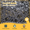 Load image into Gallery viewer, Cat Bed, Elevated Rope Weave Cat Egg Chair with Cushion, Handwoven Kitty House with Stand for Indoor Kittens, Violet
