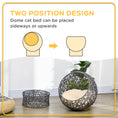 Load image into Gallery viewer, Cat Bed, Elevated Rope Weave Cat Egg Chair with Cushion, Handwoven Kitty House with Stand for Indoor Kittens, Violet
