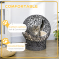 Load image into Gallery viewer, Cat Bed, Elevated Rope Weave Cat Egg Chair with Cushion, Handwoven Kitty House with Stand for Indoor Kittens, Violet
