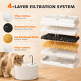 Load image into Gallery viewer, Ceramic Cat Water Fountain, 2.2L/74oz Pet Water Fountain with Ultra-Quiet Pump, 4-Layer Filtration, Faucet, for Cats and Dogs, Easy to Clean, White
