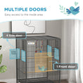 Load image into Gallery viewer, Bird Cage, Budgie Cage, Parrot Cage, with Rolling Stand, Stainless Steel Bowls, Swings, Removable Tray for Small Parrot, Budgie, Lovebird - Grey
