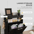Load image into Gallery viewer, Cat Dog Feeding Station, Dog Food Storage Cabinet, Pet Feeder Container with Raised Bowls and Hanger for Feeding & Watering Supplies, Black
