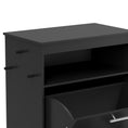 Load image into Gallery viewer, Cat Dog Feeding Station, Dog Food Storage Cabinet, Pet Feeder Container with Raised Bowls and Hanger for Feeding & Watering Supplies, Black
