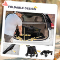 Load image into Gallery viewer, Pet Stroller with Universal Front Wheels, Shock Absorber, One-Click Foldable Dog Cat Carriage with Brakes, Storage Bags, Safety Leash for Large & Medium Dogs, Dark Grey
