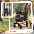 Load image into Gallery viewer, Pet Stroller with Universal Front Wheels, Shock Absorber, One-Click Foldable Dog Cat Carriage with Brakes, Storage Bags, Safety Leash for Large & Medium Dogs, Dark Grey
