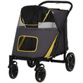 Load image into Gallery viewer, Dog Stroller Pet Pram Dog Pushchair Buggy with Adjustable Canopy for Medium and Large Breeds, Dark Grey
