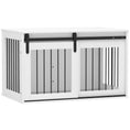 Load image into Gallery viewer, Dog Crate Furniture, 39" Dog Crate End Table Indoor Dog House for Large Dogs, with Sliding Door, Lock, White
