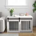 Load image into Gallery viewer, Dog Crate Furniture, 39" Dog Crate End Table Indoor Dog House for Large Dogs, with Sliding Door, Lock, White
