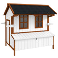 Load image into Gallery viewer, 47" Chicken Coop Wooden Chicken House Rabbit Hutch Raised Poultry Cage Portable Hen Pen Backyard with Nesting Box and Handles
