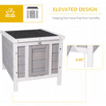 Load image into Gallery viewer, Small Wooden Rabbit Hutch Bunny Cage Guinea Pig Cage Duck House Dog House with Openable & Waterproof Roof, for Rabbits, Chickens, Ducks, Gray
