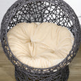Load image into Gallery viewer, Cat Bed, Elevated Rope Weave Cat Egg Chair with Cushion, Handwoven Kitty House with Stand for Indoor Kittens, Violet
