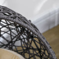 Load image into Gallery viewer, Cat Bed, Elevated Rope Weave Cat Egg Chair with Cushion, Handwoven Kitty House with Stand for Indoor Kittens, Violet
