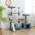 Load image into Gallery viewer, 53" Cat Tree, Multi-Level Cat Tower for Indoor Cats with Sisal Scratching Posts, Cat Condo, Beds, Platforms, Ramp, Toy Balls, Cat Activity Center, Dark Grey
