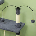 Load image into Gallery viewer, 53" Cat Tree, Multi-Level Cat Tower for Indoor Cats with Sisal Scratching Posts, Cat Condo, Beds, Platforms, Ramp, Toy Balls, Cat Activity Center, Dark Grey
