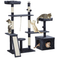 Load image into Gallery viewer, 53" Cat Tree, Multi-Level Cat Tower for Indoor Cats with Sisal Scratching Posts, Cat Condo, Beds, Platforms, Ramp, Toy Balls, Cat Activity Center, Dark Grey
