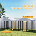 Load image into Gallery viewer, PawHut Outdoor Dog Kennel with Roof, 6' x 6' x 6' Heavy Duty Welded Wire Dog Playpen Enclosure with Escape-proof Lock, UV-Resistant & Waterproof Cover, for Large Dogs, Silver
