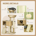Load image into Gallery viewer, 95cm Cat Tree for Indoor Cats, Cat Tower with Scratching Posts, Ramp, Condo, Toy Balls, Platform, Bed, Ramp - Beige
