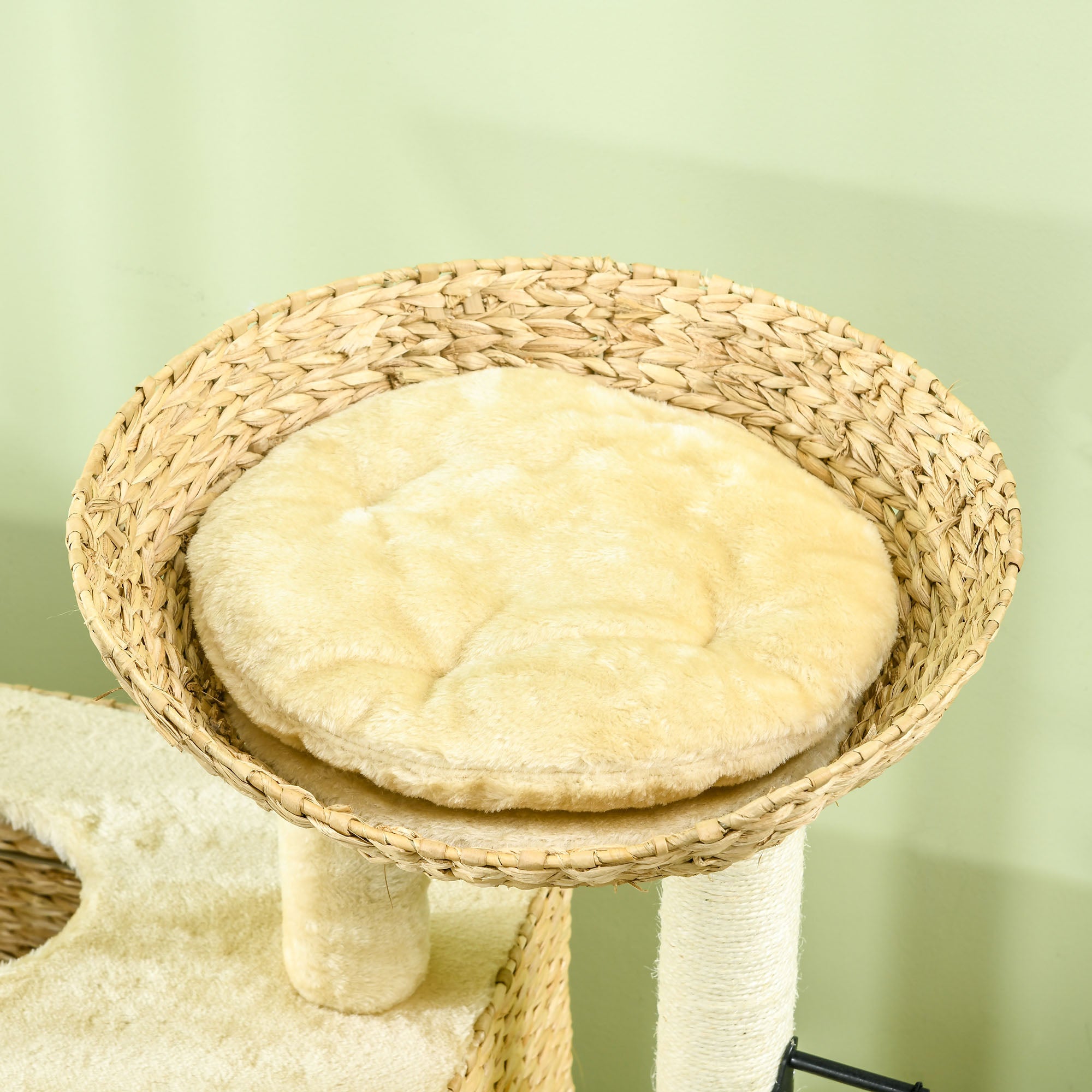 95cm Cat Tree for Indoor Cats, Cat Tower with Scratching Posts, Ramp, Condo, Toy Balls, Platform, Bed, Ramp - Beige