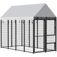 Load image into Gallery viewer, Large Dog Kennel Outdoor with Roof, 3 Doors, Expandable Heavy Duty Dog Kennel Outside Run Enclosure with Secure Lock, Removable Door, for Small Medium Large Pets, Chickens, Ducks, 8' x 4' x 6'
