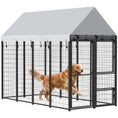 Load image into Gallery viewer, Large Dog Kennel Outdoor with Roof, 3 Doors, Expandable Heavy Duty Dog Kennel Outside Run Enclosure with Secure Lock, Removable Door, for Small Medium Large Pets, Chickens, Ducks, 8' x 4' x 6'
