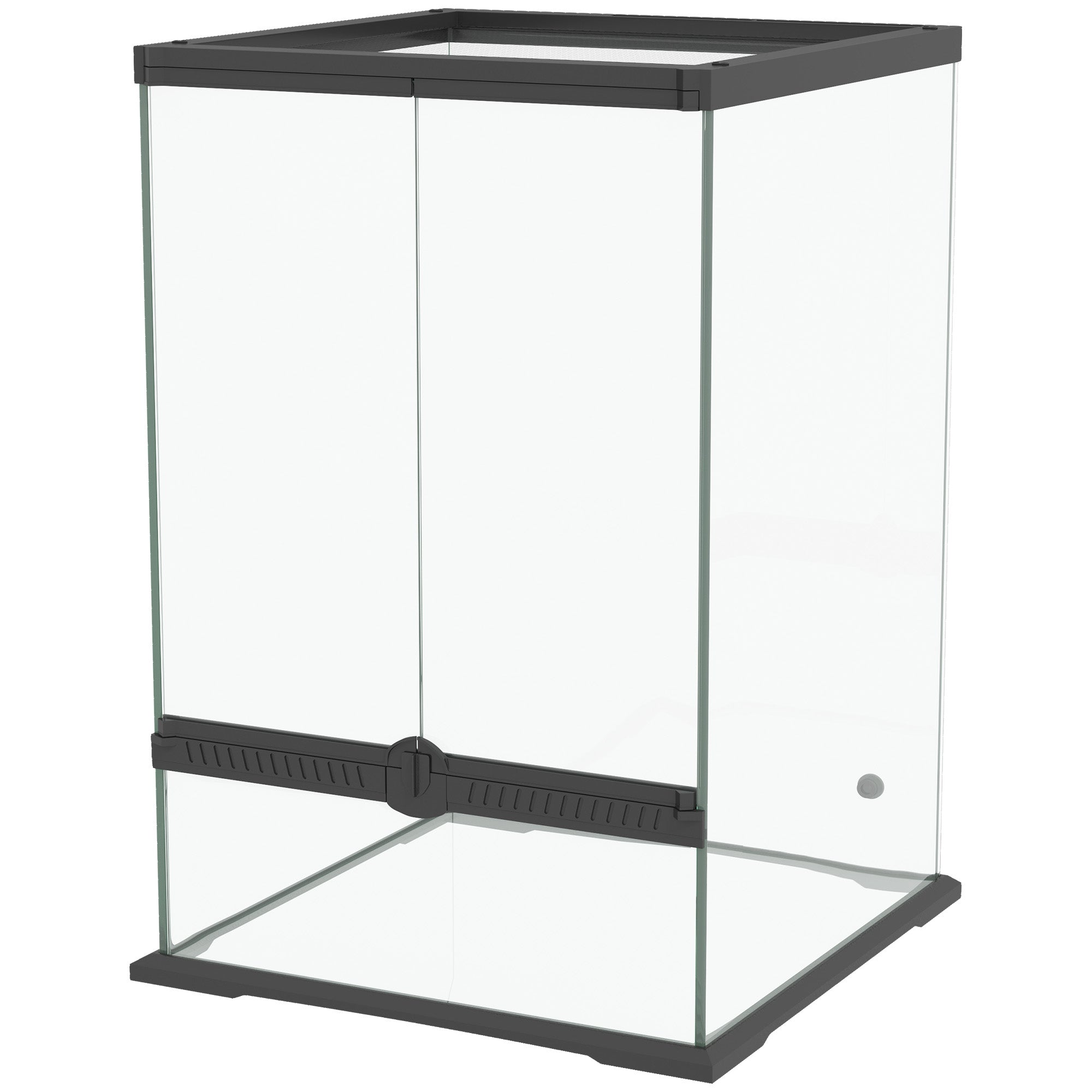 Glass Reptile Terrarium, 40L Vivarium for Lizards, Frogs, Snakes, Turtles, Tortoises, with Ventilation, 30 x 30 x 45cm