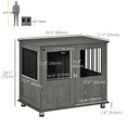 Load image into Gallery viewer, Dog Crate Furniture with Lockable Magnetic Door, Adjustable feet, Indoor Dog Kennel End Table for Small & Medium Dogs, Grey
