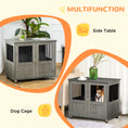 Load image into Gallery viewer, Dog Crate Furniture End Table, Pet Kennel for Small and Medium Dogs with Magnetic Door Indoor Animal Cage, Grey, 85 x 55 x 75 cm
