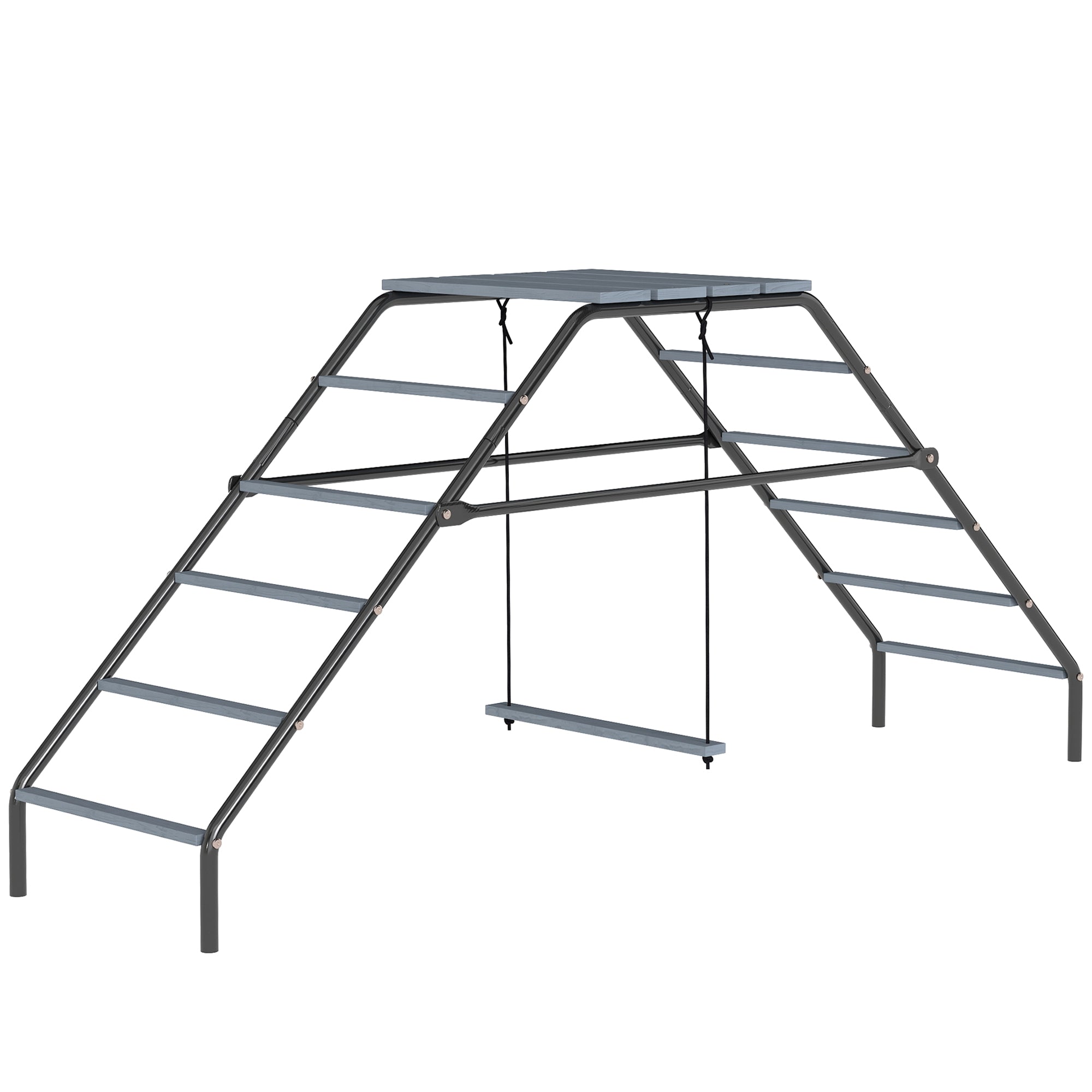 Steel Chicken Coop Perches with Adjustable Swing, 10 Roosting Bars, Activity Play Set, Chicken Coop Accessory Toys for Backyard, Farm