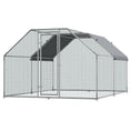 Load image into Gallery viewer, PawHut Large Chicken Coop Metal Chicken Run with Waterproof and Anti-UV Cover, Flat Shaped Walk-in Fence Cage Hen House for Outdoor and Yard Farm Use, 1.3" Tube Diameter, 9' x 12' x 6.5'
