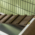 Charger l'image dans la visionneuse de la galerie, Rabbit Hutch, Indoor Elevated Bunny Cage with Run, Ladder, Slide-Out Tray and Lockable Doors, Rabbit House Guinea Pig Cage with Dual-Height Design, Coffee
