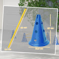 Load image into Gallery viewer, Dog Agility Equipment Set, Portable Pet Jump Training Kit for Six Cones, Six Poles with Carry Bag, Three-Piece Adjustable Height Jumping Obstacles, Blue
