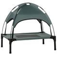 Load image into Gallery viewer, Raised Dog Bed Waterproof Elevated Pet Cot with Breathable Mesh UV Protection Canopy Grey, for Small Dogs, 61 x 46 x 62cm
